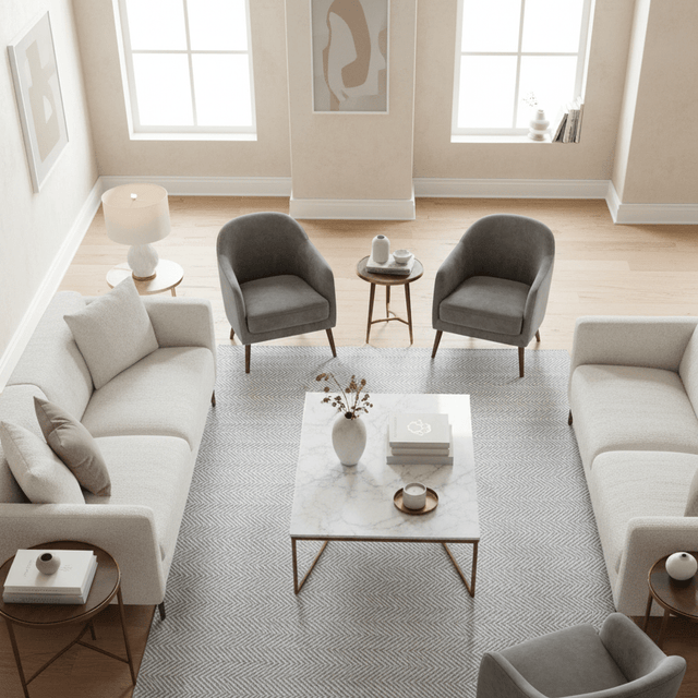 Verona Mist Handwoven Wool Rug - 5 x 8 Rugs - Palatium Lux