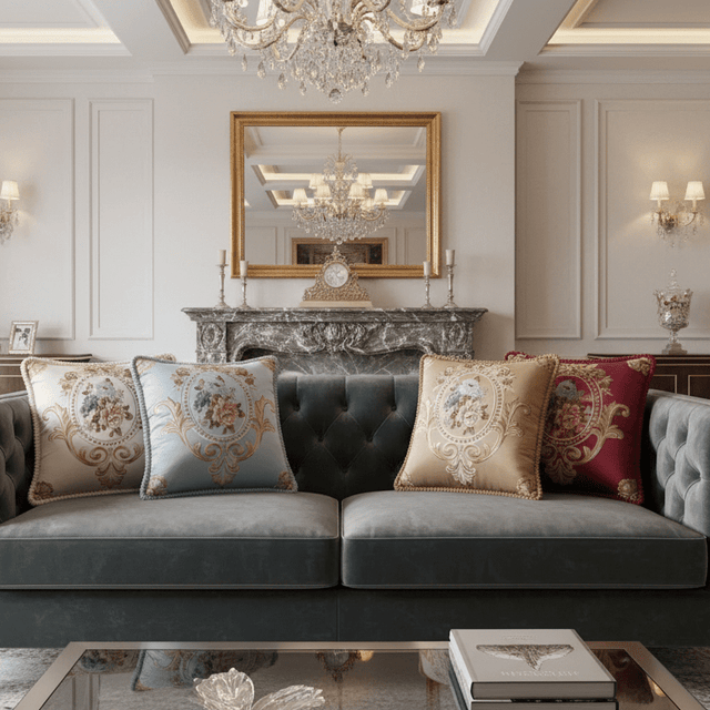 Vintage Rose Palace Pillow Cover pillow covers - Palatium Lux