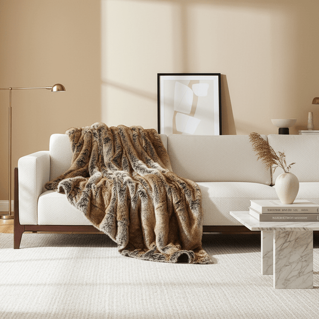 Warm Haven Faux Fur Blanket blanket - Palatium Lux