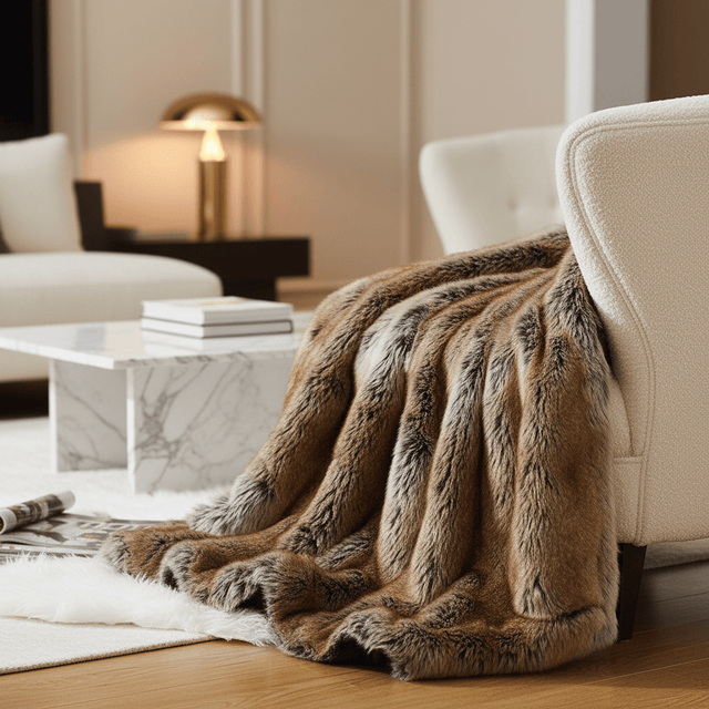 Warm Haven Faux Fur Blanket blanket - Palatium Lux
