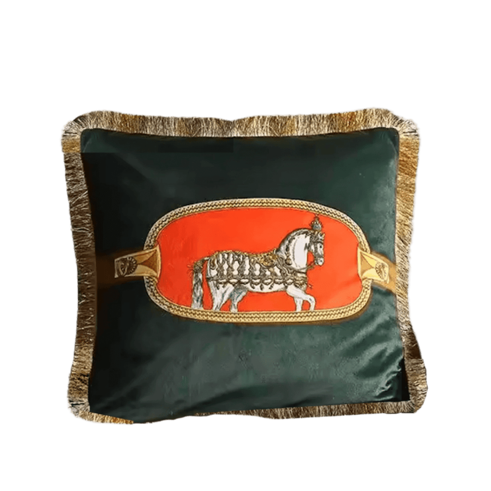 White Cheval Velvet Pillow Cover pillow covers - Palatium Lux