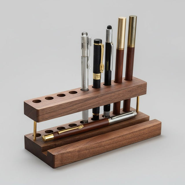 Willow Wood Pen Holder tray - Palatium Lux