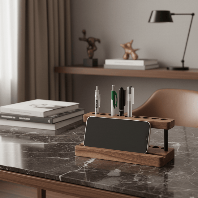 Willow Wood Pen Holder tray - Palatium Lux