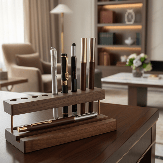 Willow Wood Pen Holder tray - Palatium Lux