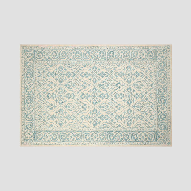 Yasmin Blue Hand Tufted Wool Rug - 5 x 8 Rugs - Palatium Lux