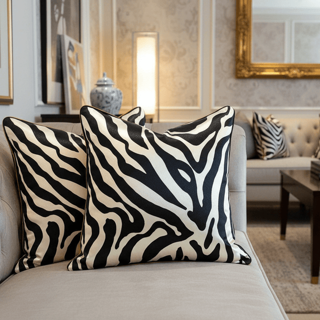 Zebra Lavish Pillow Covers Pillow Cover - Palatium Lux