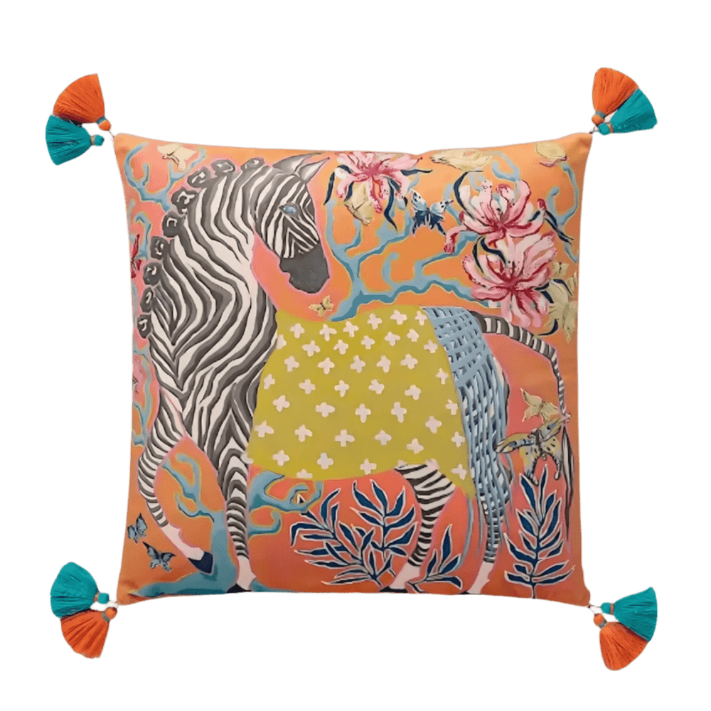 Zesty Orange Zebra Pillow Cover pillow covers - Palatium Lux