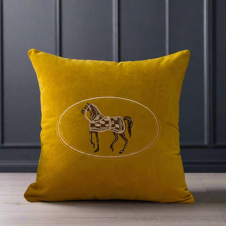 American Embroidered Horse Pillow Cover pillow covers - Palatium Lux
