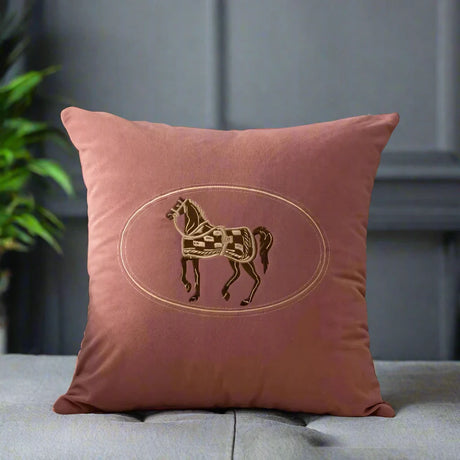 American Embroidered Horse Pillow Cover pillow covers - Palatium Lux