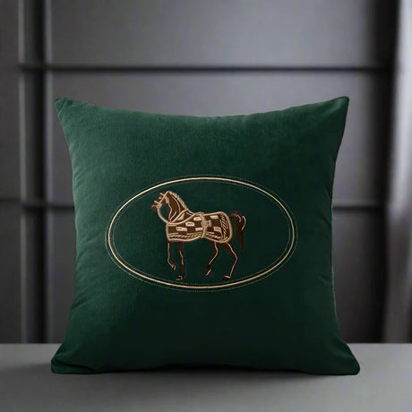 American Embroidered Horse Pillow Cover pillow covers - Palatium Lux