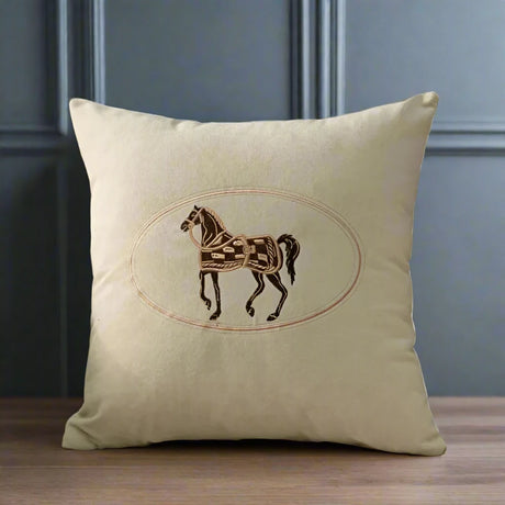 American Embroidered Horse Pillow Cover pillow covers - Palatium Lux
