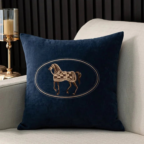 American Embroidered Horse Pillow Cover pillow covers - Palatium Lux