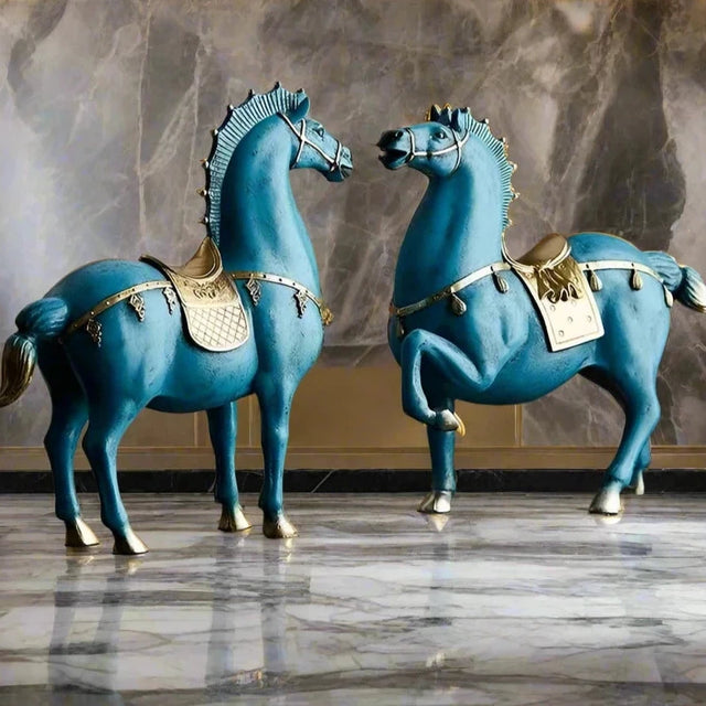 Prosperous Horse Statue – Elegant Decor Piece for Home & Office