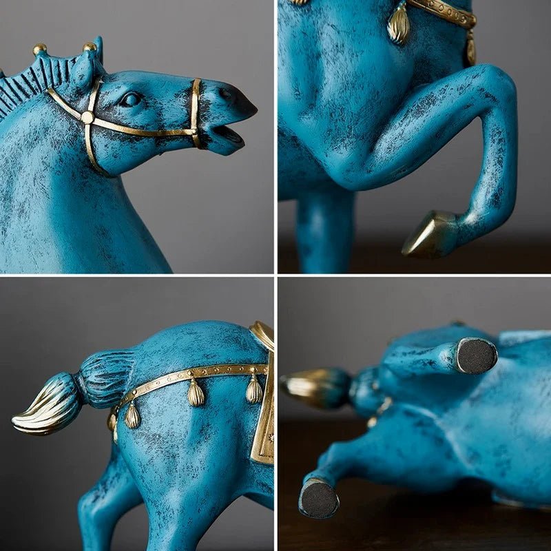 Prosperous Horse Statue – Elegant Decor Piece for Home & Office