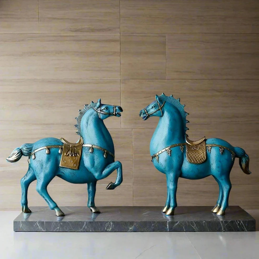 Prosperous Horse Statue – Elegant Decor Piece for Home & Office