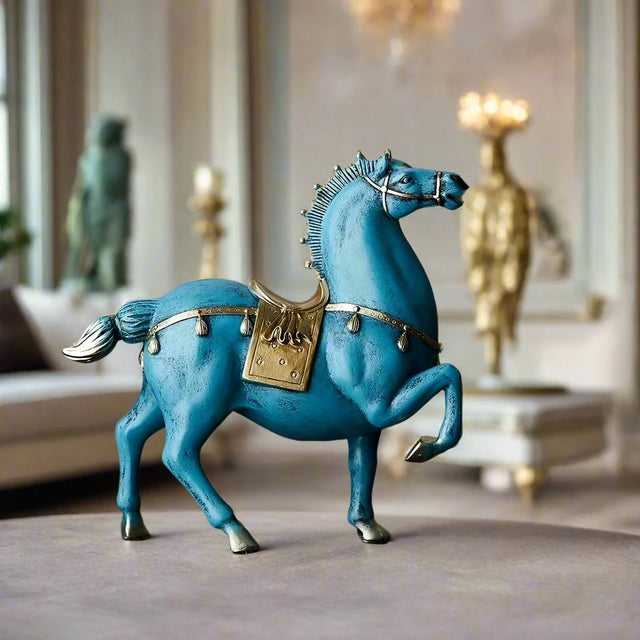 Prosperous Horse Statue – Elegant Decor Piece for Home & Office
