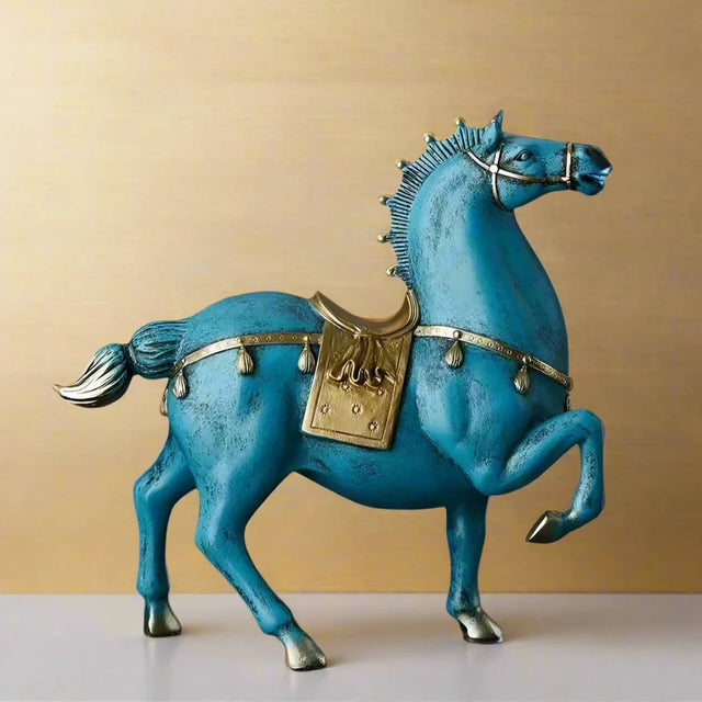 Prosperous Horse Statue – Elegant Decor Piece for Home & Office
