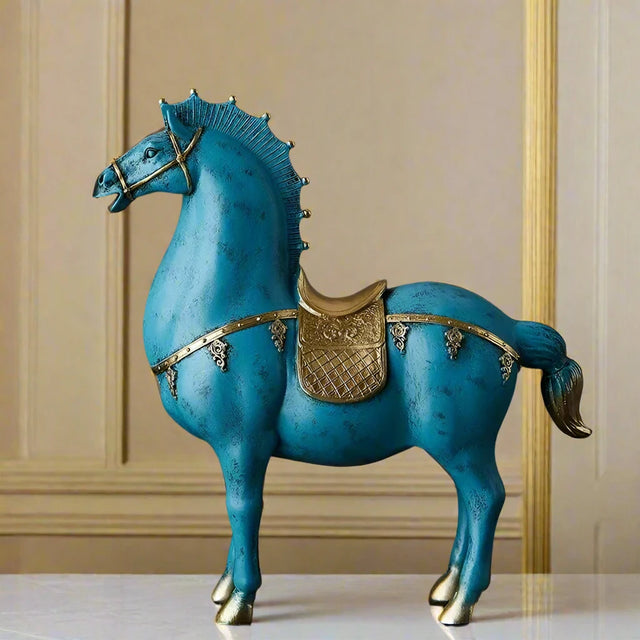 Prosperous Horse Statue – Elegant Decor Piece for Home & Office