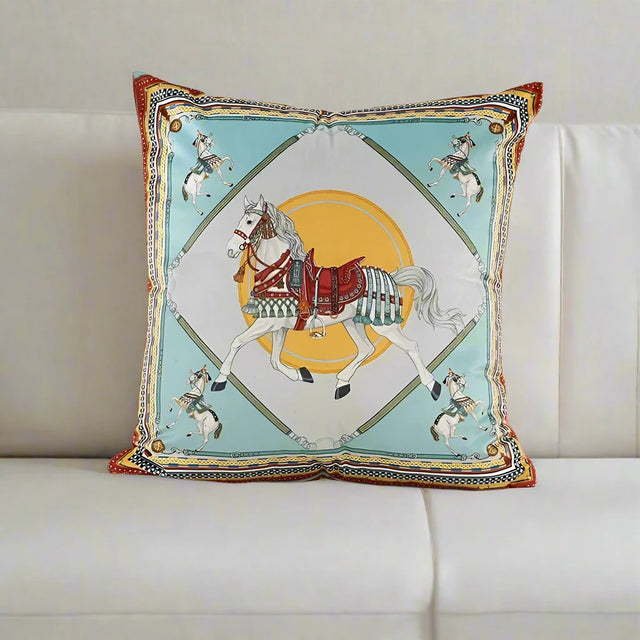 Horse Peachskin Velvet Pillow Cover pillow covers - Palatium Lux