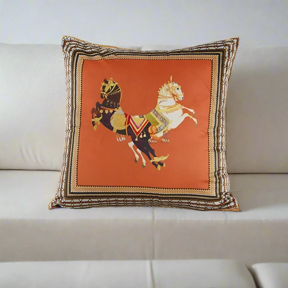 Horse Peachskin Velvet Pillow Cover pillow covers - Palatium Lux