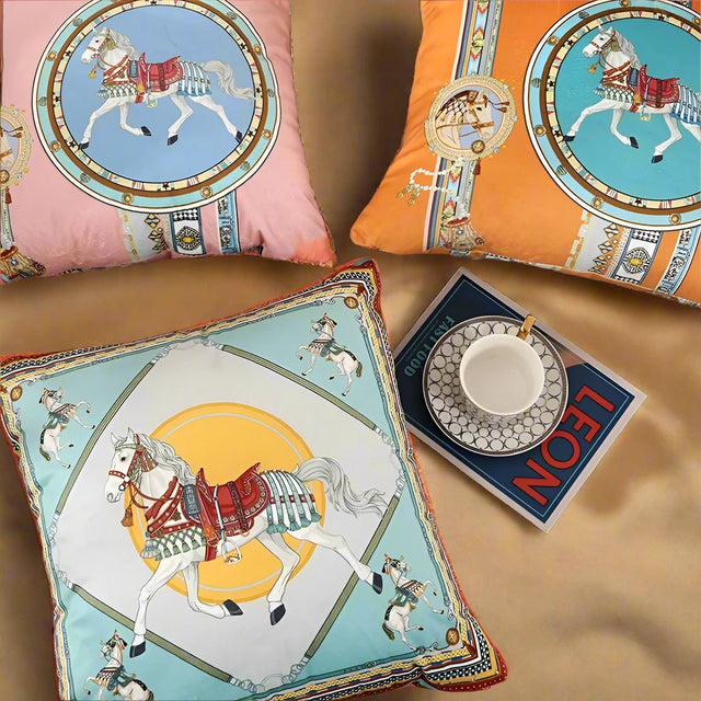 Horse Peachskin Velvet Pillow Cover pillow covers - Palatium Lux