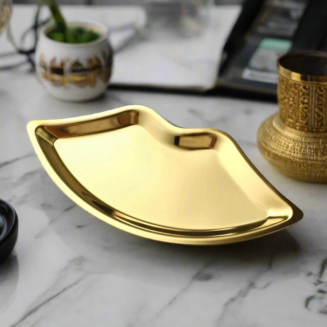 Lucious Lips Stainless Steel Tray Gold tray - Palatium Lux