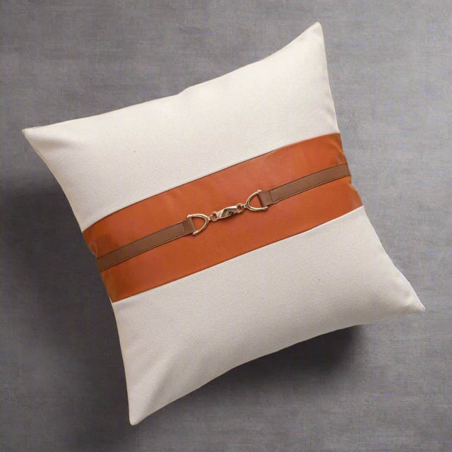 Chloe Leather - Buckled Horse pillow covers - Palatium Lux