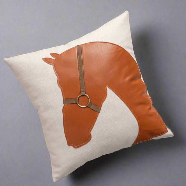 Chloe Leather - Buckled Horse pillow covers - Palatium Lux