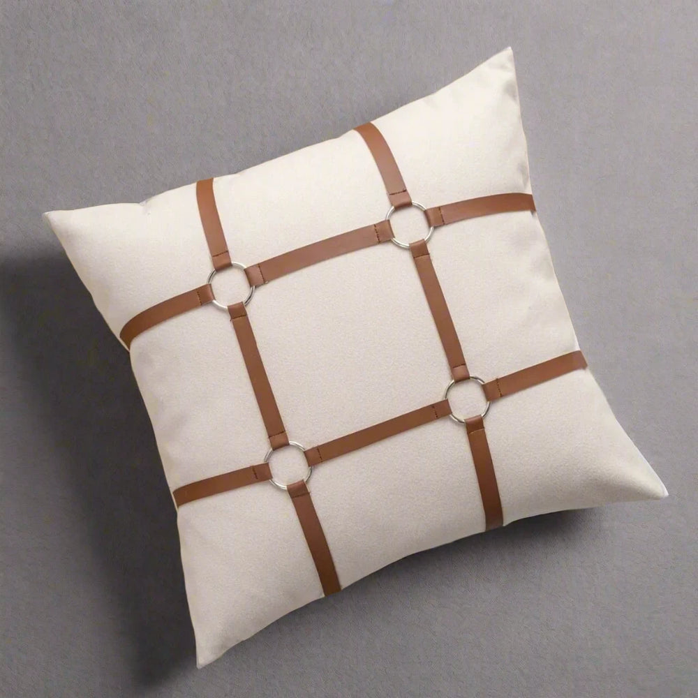 Chloe Leather - Buckled Horse pillow covers - Palatium Lux