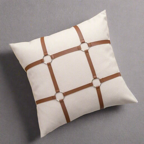 Chloe Leather - Buckled Horse pillow covers - Palatium Lux