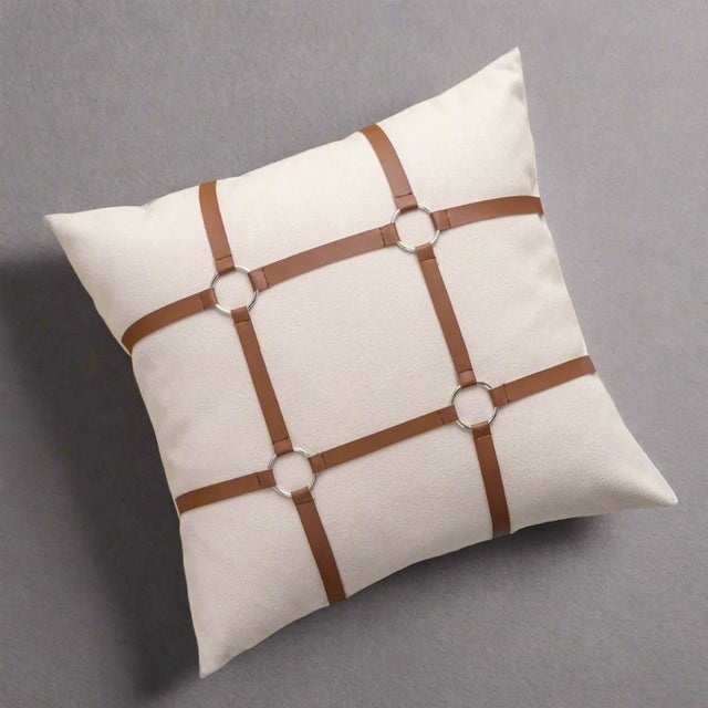 Chloe Leather - Buckled Horse pillow covers - Palatium Lux