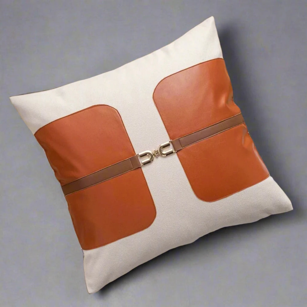 Chloe Leather - Buckled Horse pillow covers - Palatium Lux