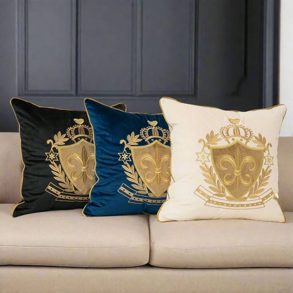 Royal Luxury Embroidery Velvet Pillow Cover pillow covers - Palatium Lux