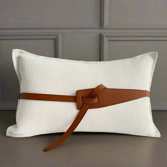 The Small Leather Belt Pillow Cover pillow covers - Palatium Lux