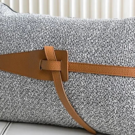 The Small Leather Belt Pillow Cover pillow covers - Palatium Lux