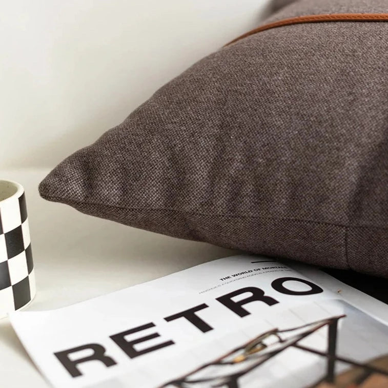 The Signature Leather Belt Pillow Cover pillow covers - Palatium Lux