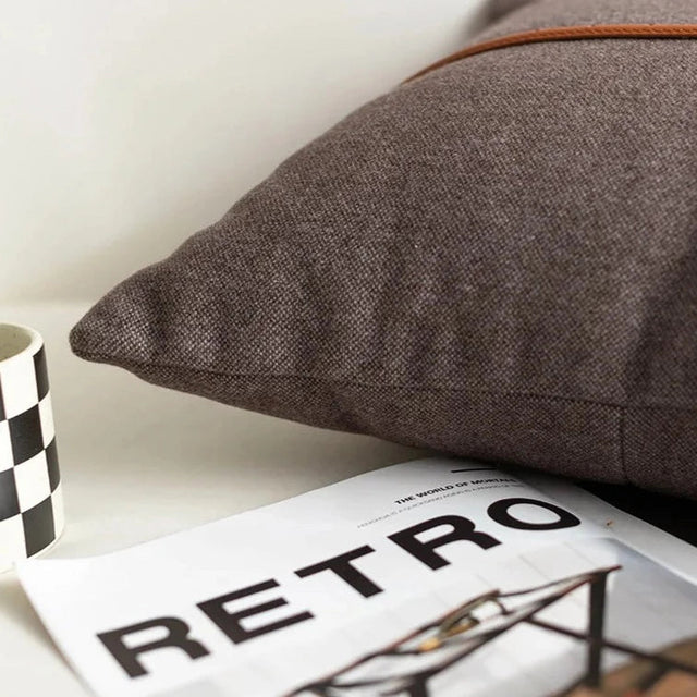 The Signature Leather Belt Pillow Cover pillow covers - Palatium Lux