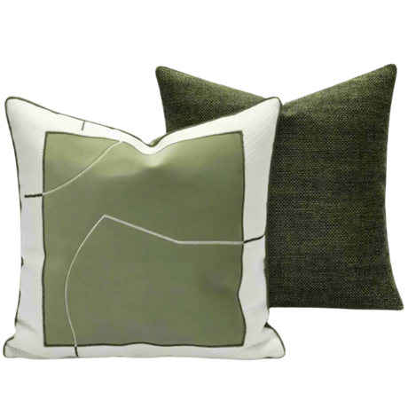 10 Shades of Green Pillow Cover Pillow Cover - Palatium Lux