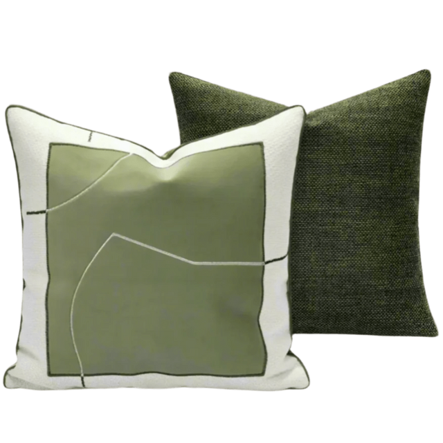 10 Shades of Green Pillow Cover Pillow Cover - Palatium Lux