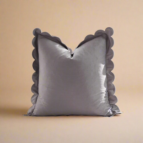 Scalloped Velvet Pillow Cover
