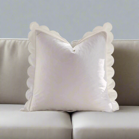 Scalloped Velvet Pillow Cover