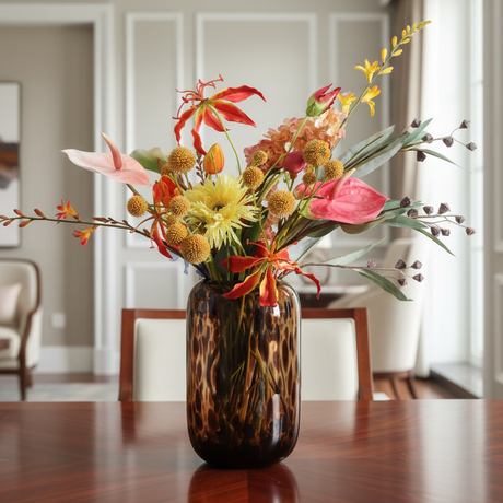 Florentine Amber Glass Vase