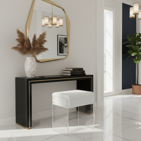 Lumera Accent Stool - White