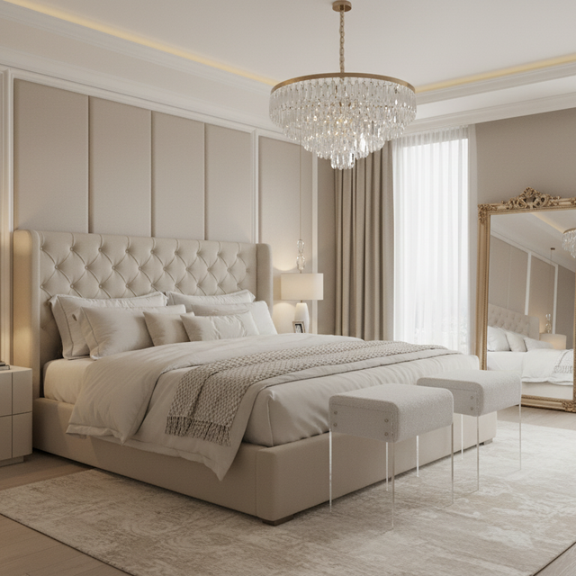 Lumera Accent Stool - White