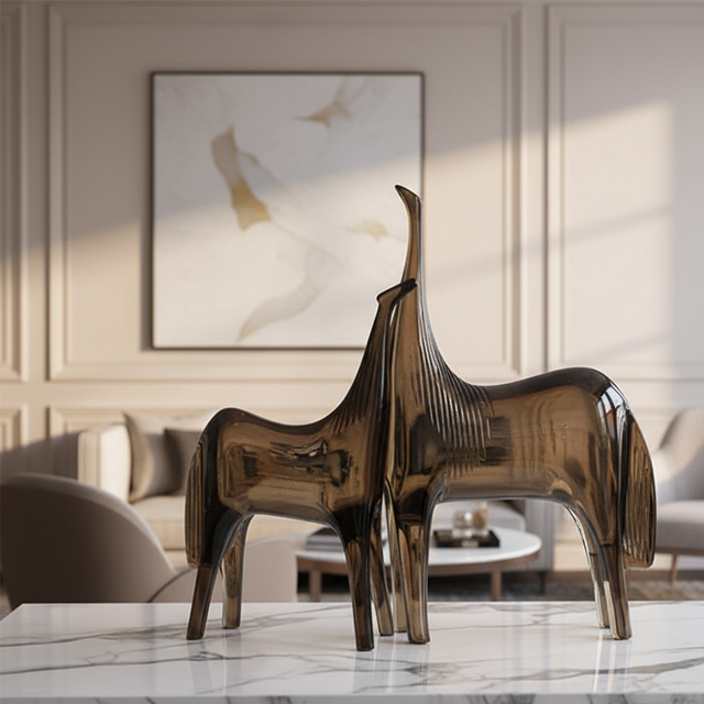 Mirage Modern Horse Statues (Set of 2)