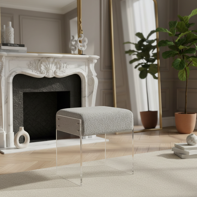 Lumera Accent Stool - Gray