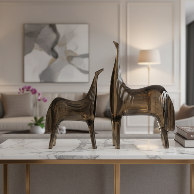Mirage Modern Horse Statues (Set of 2)