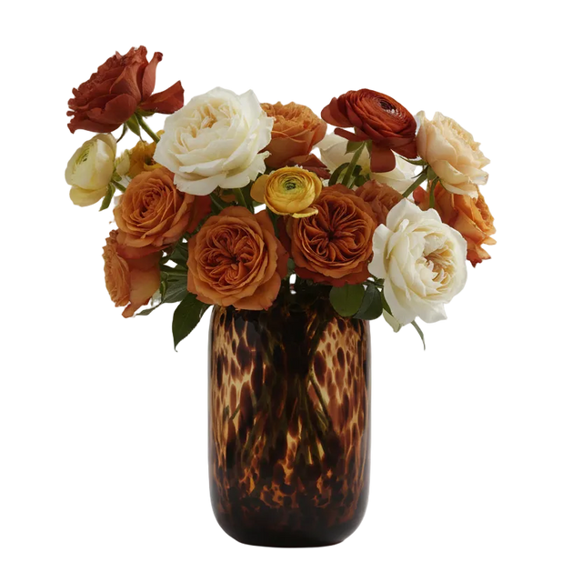 Florentine Amber Glass Vase