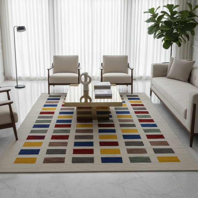 Element Hand Tufted Wool Rug - 5.4 x 7.6