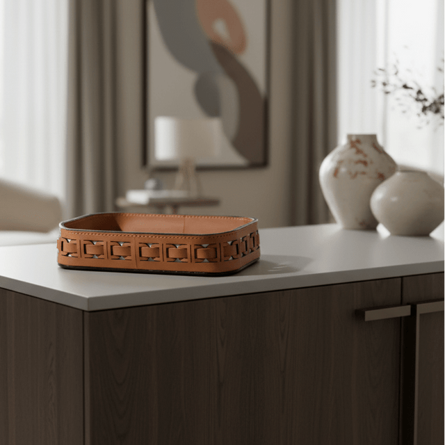 Amaya Leather Vanity Tray tray - Palatium Lux